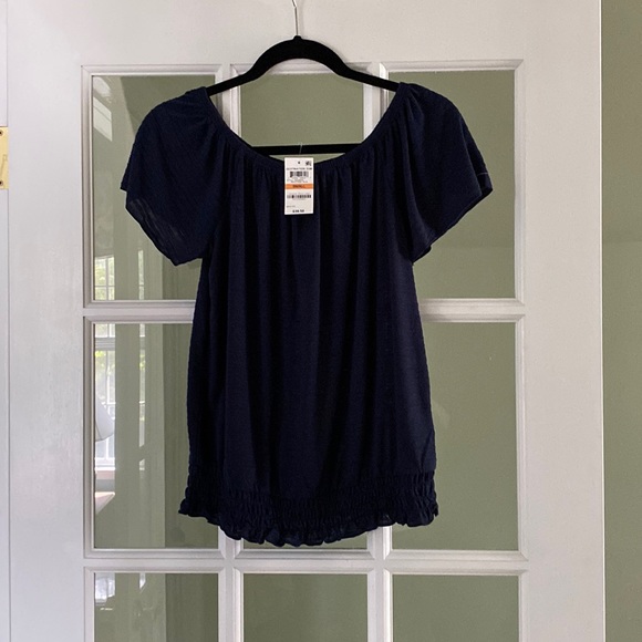 Style & Co. Tops - NWT Style & Co Navy “Destination Summer” Top Size Small